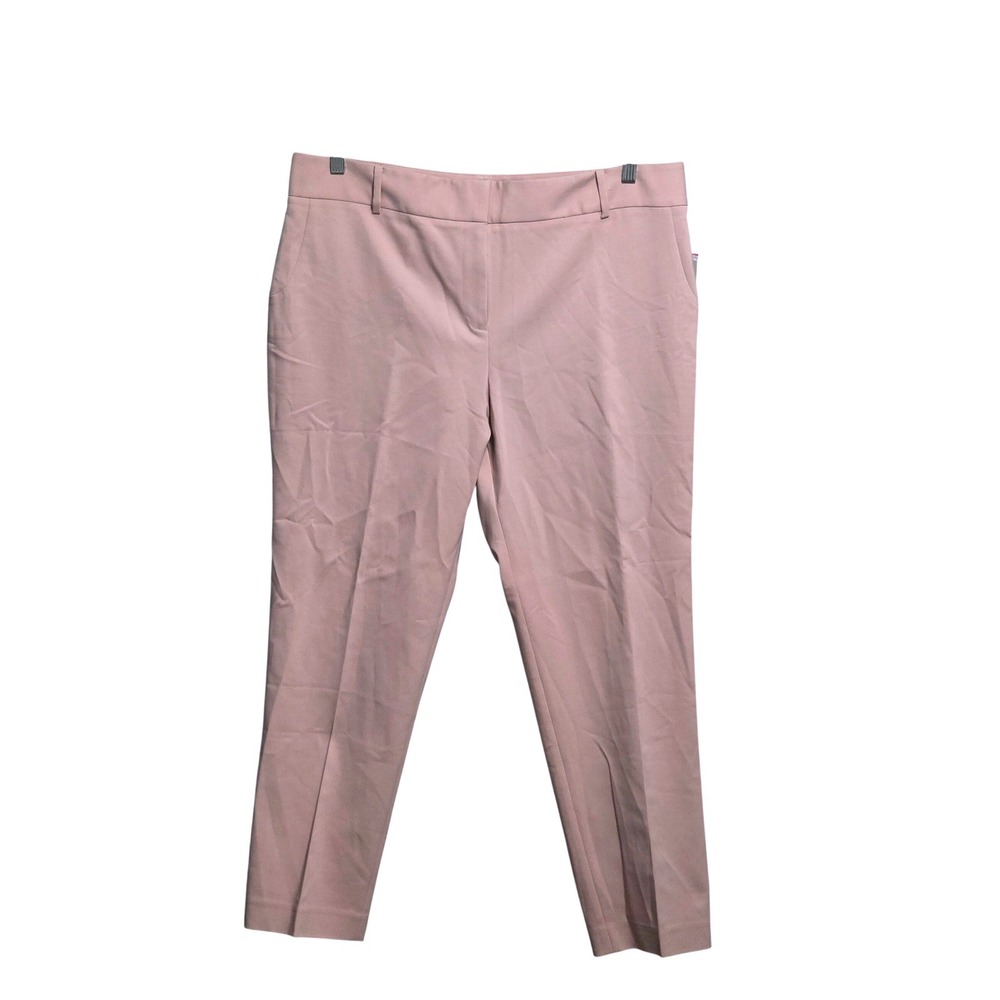 Chaus New York Womens Straight Leg Dress Pants Rosy Fizz Pink Size 16 NWT